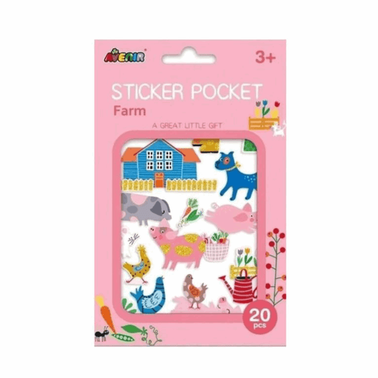 20 STICKERS DISEÑO GRANJA