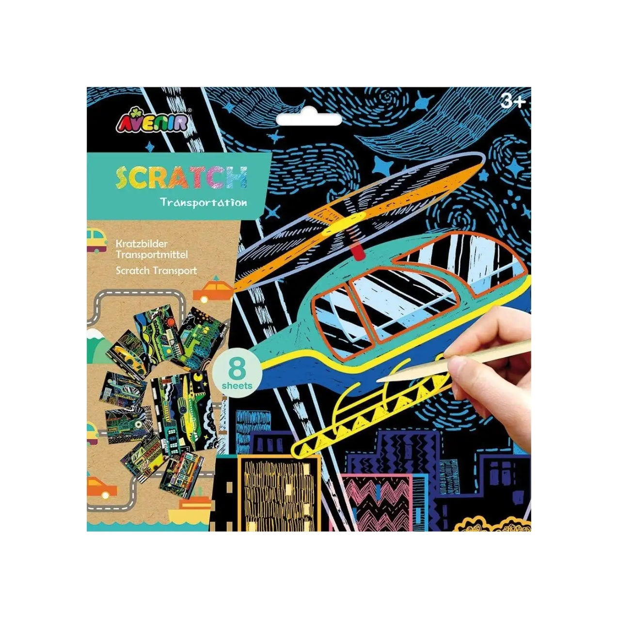 HOJAS DE ARTE SCRATCH - TRANSPORTE