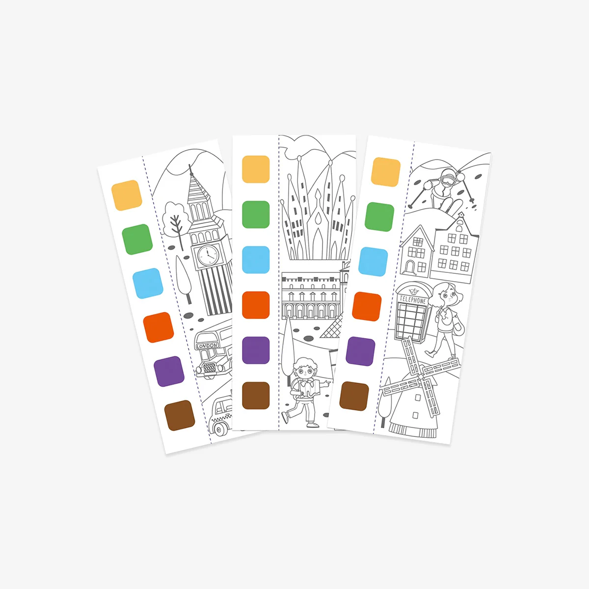 LIBRO DE PINTURA ACUARELA PARA NIÑOS Y NIÑAS DE BOLSILLO - MUNDO