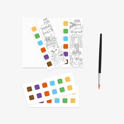 LIBRO DE PINTURA ACUARELA PARA NIÑOS Y NIÑAS DE BOLSILLO - MUNDO