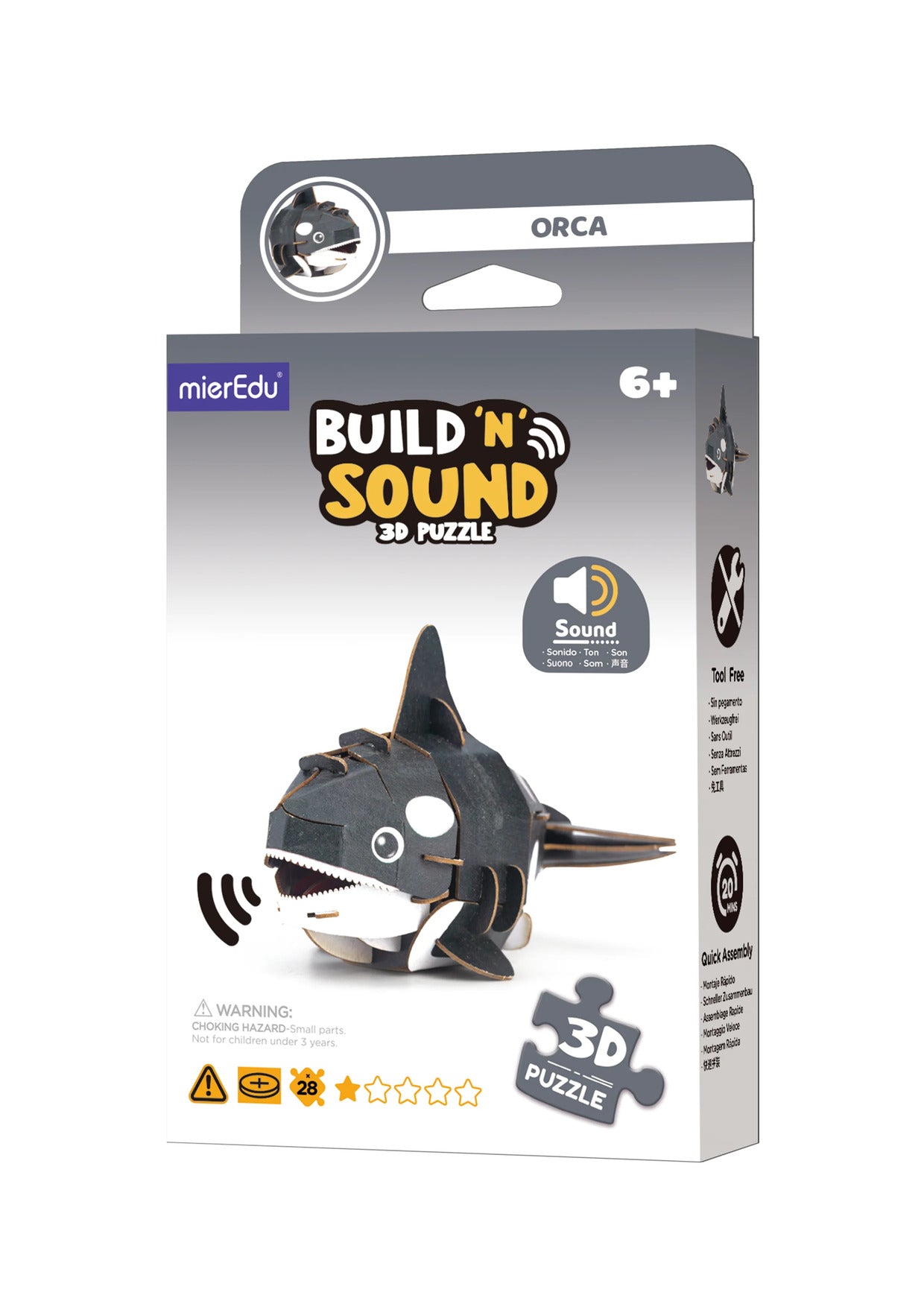ROMPECABEZAS NIÑAS Y NIÑOS 3D INTERACTIVO - ORCA CON SONIDO