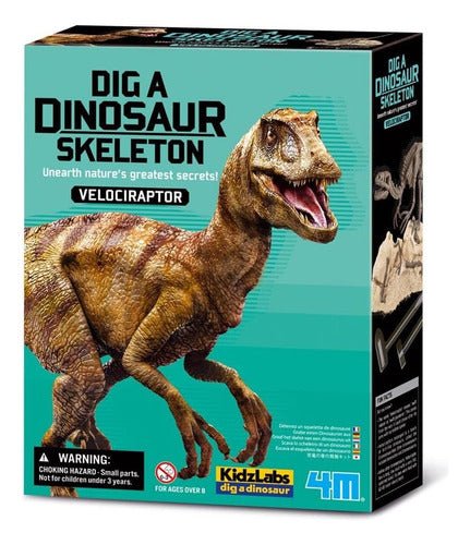 EXCAVA ESQUELETO DINOSAURIO - VELOCIRAPTOR-EL JUGUETERO