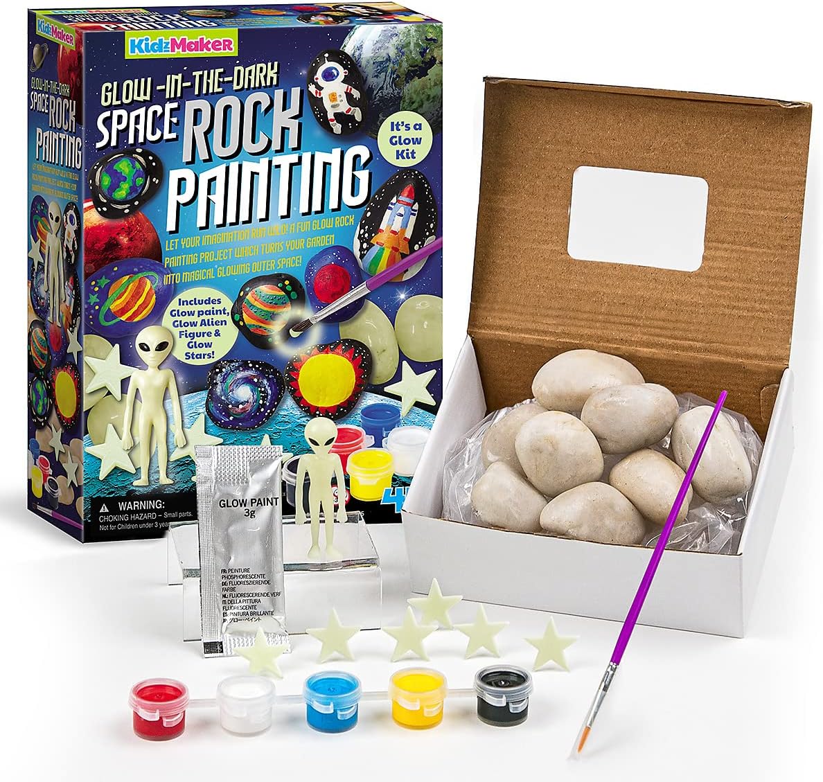 PINTA ROCAS LUMINOSAS - KIT CREATIVO PARA NIÑOS-EL JUGUETERO