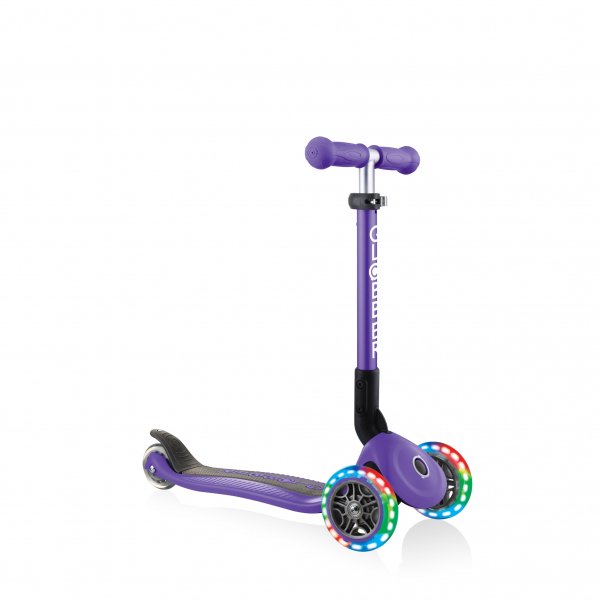 PATINETA JUNIOR LUCES LED VIOLETA-EL JUGUETERO