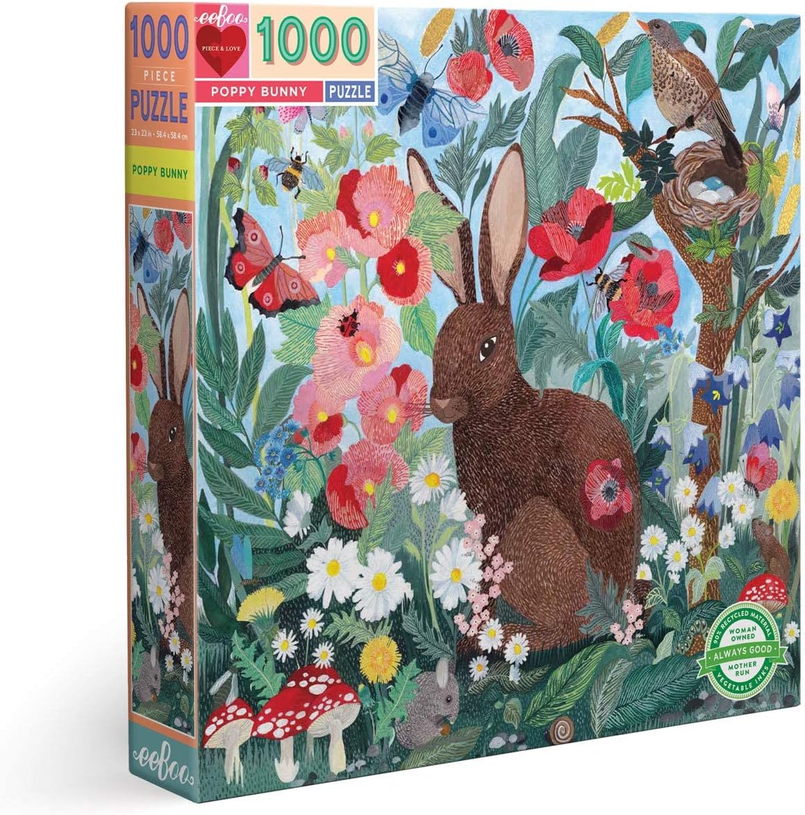 ROMPECABEZAS 1000 PIEZAS - ANIMALES Y FLORES-EL JUGUETERO