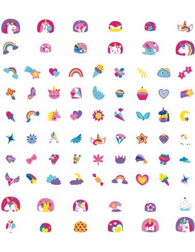 STICKERS PARA UÑAS - UNICORNIOS-EL JUGUETERO