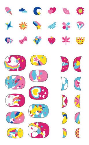 STICKERS PARA UÑAS - UNICORNIOS-EL JUGUETERO