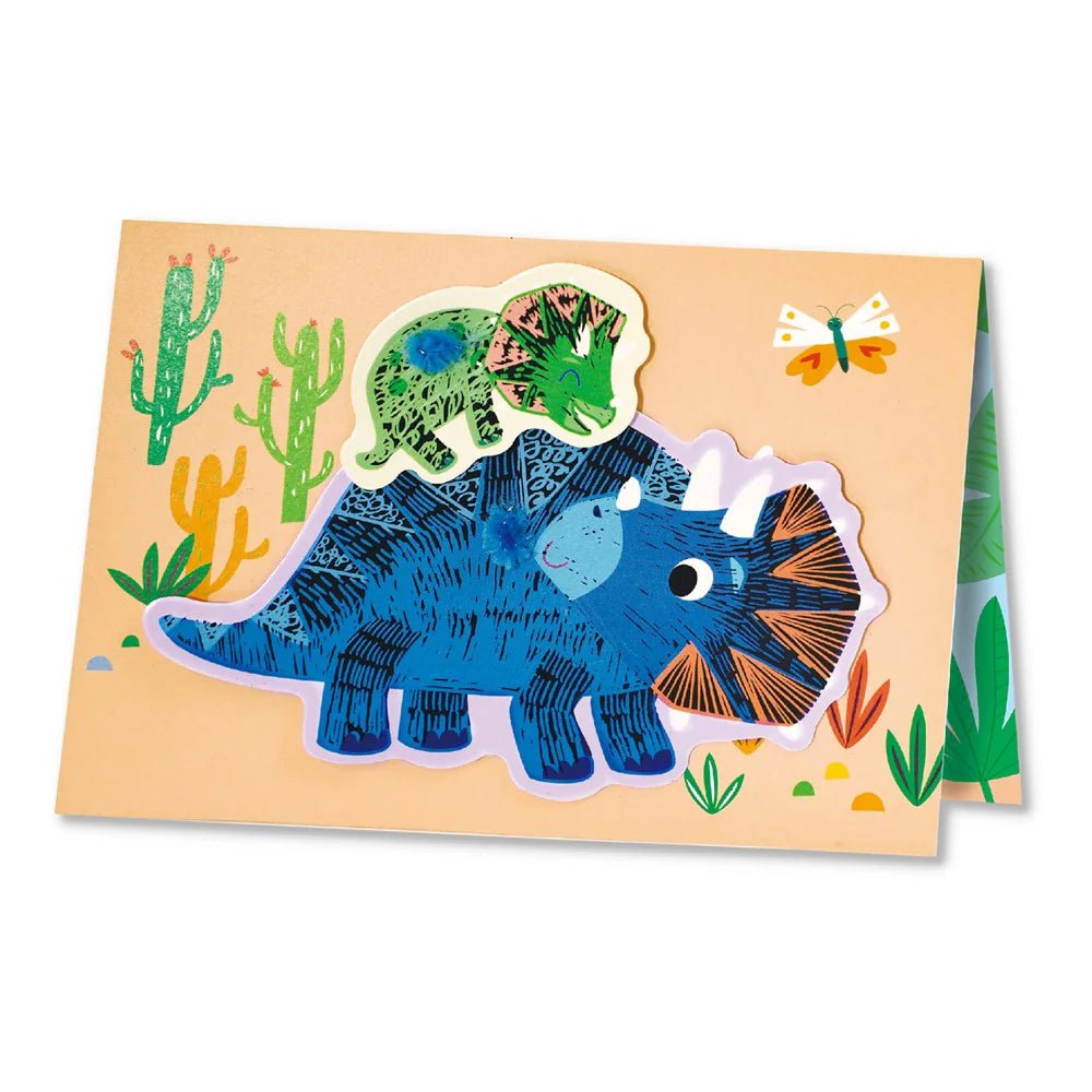 TARJETAS DE FELICITACIÓN - SCRATCH - DINOSAURIOS-EL JUGUETERO