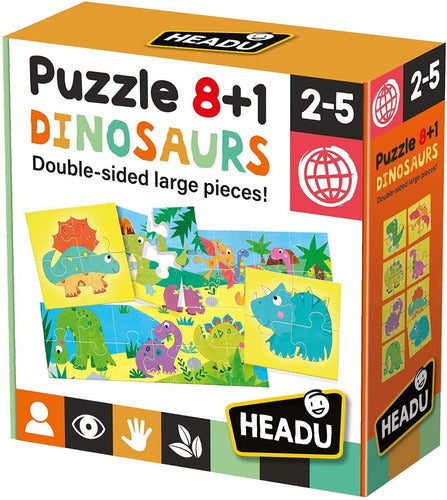 Rompecabezas 8 + 1 - Ciudad - 32 Piezas - Dinosaurios-EL JUGUETERO