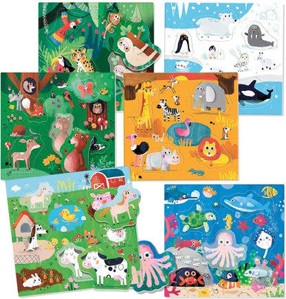 Juego De Loteria Niños Niñas Animales 6 Cartones Montessori-EL JUGUETERO