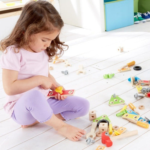 CAJA DE HERRAMIENTAS EN MADERA- HAPE - EL JUGUETERO - NIÑOS