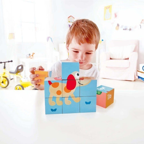 Rompecabezas De Bloques En Madera Para Bebes Marca: Hape-EL JUGUETERO