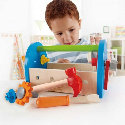 CAJA DE HERRAMIENTAS EN MADERA- HAPE - EL JUGUETERO - NIÑOS